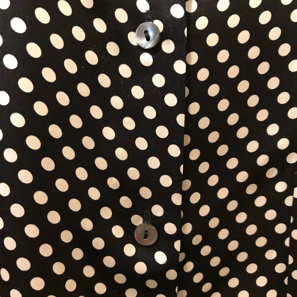 Kenneth Cole Silk Polkadot Blouse - Picture 12 of 16